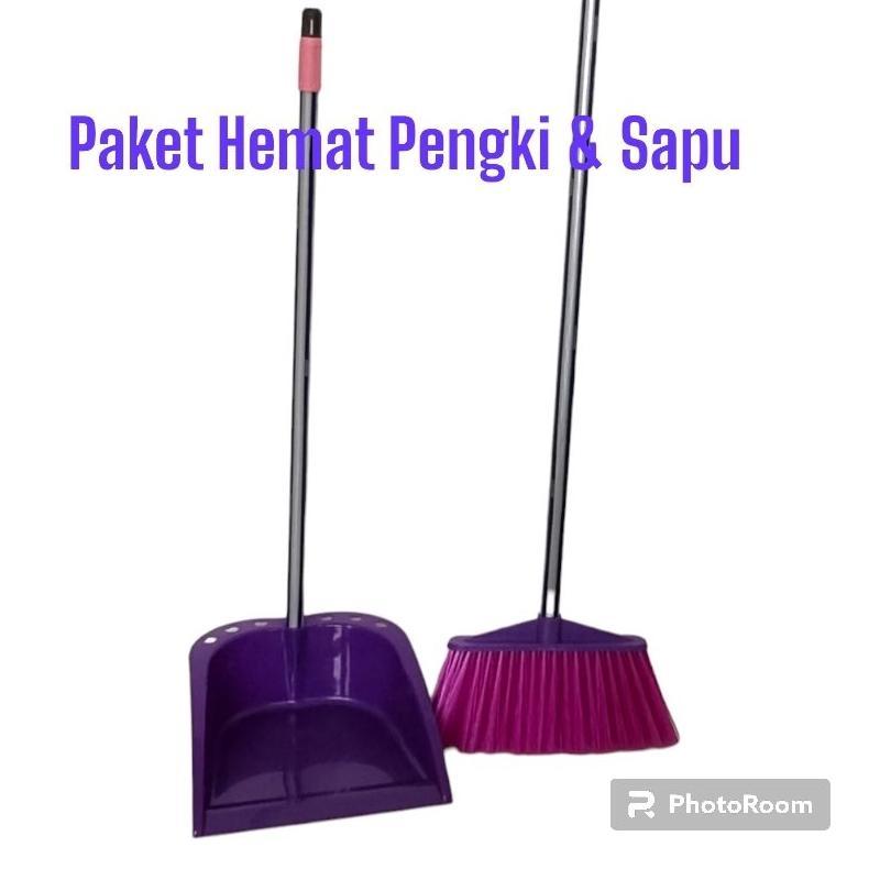 HOT DEALS set sapu pengki Bossy Indostar/alat pembersih/broom set dustpan/sapu pengki 2in1