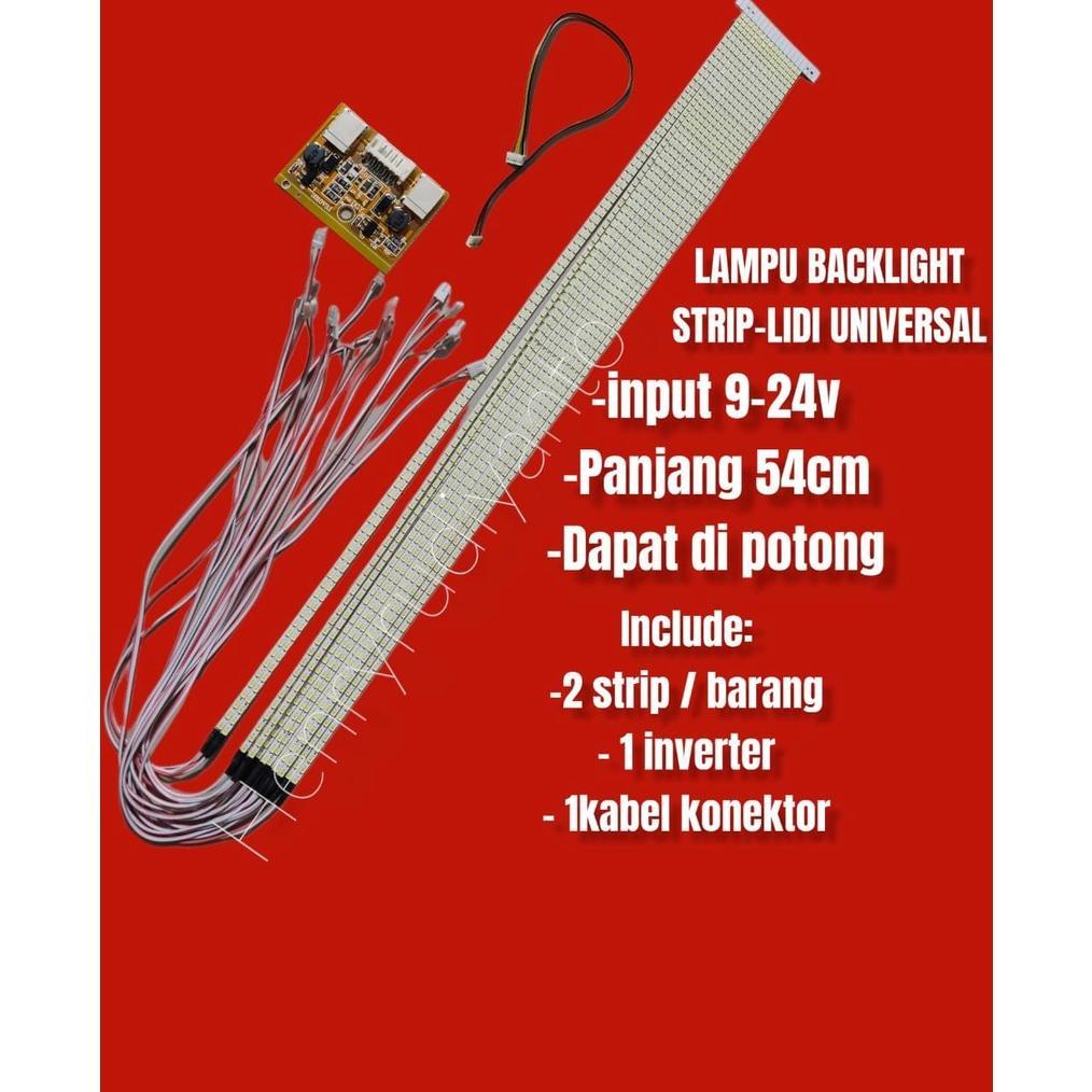 BIG PROMO BACKLIGHT LED LIDI STRIP STRIPS UNIVERSAL MULTI PLUS INVERTER LAMPU TV BL KECIL SMD LED TV