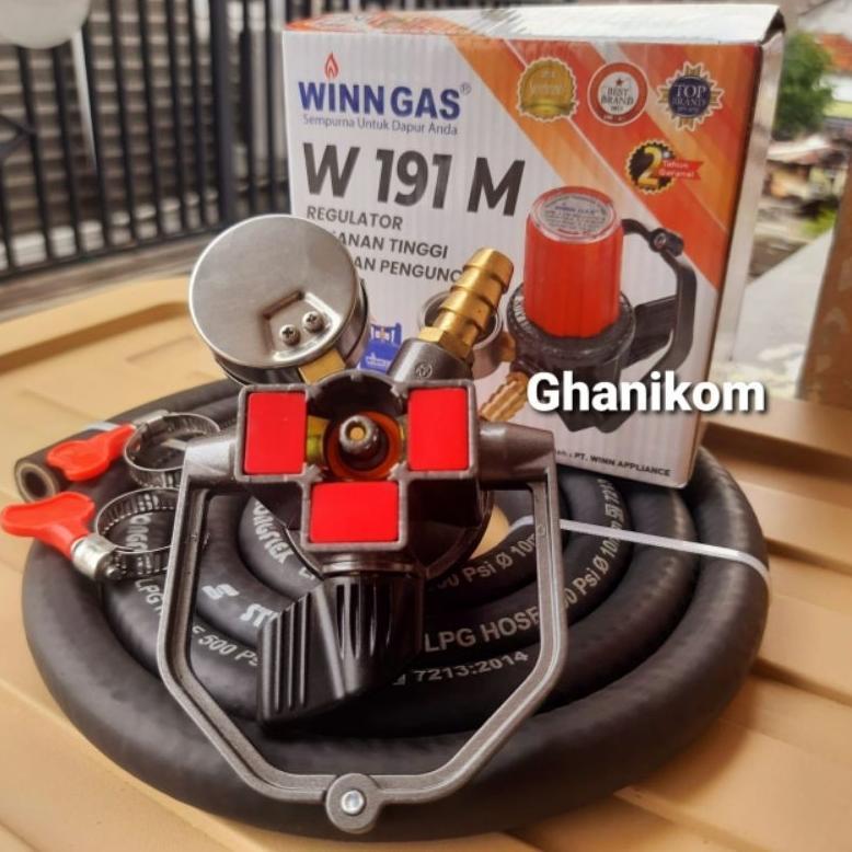 terbaru regulator gas high pressure winn gas w 191 m selang gas lpg hose 500 psi strongflex original