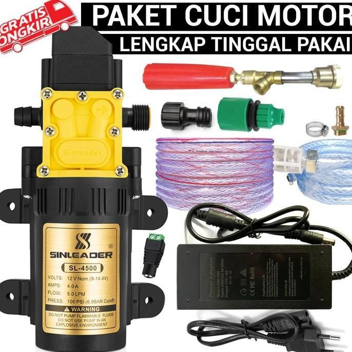 Paket cuci motor Ac Steam Mobil Sinleader - Lengkap Tinggal pakai Car Pompa