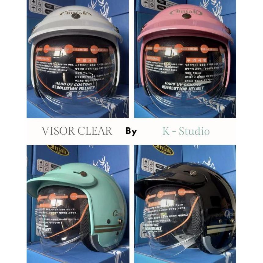 Helm Injak 06 Kaca Dalam | Visor Clear | Helm Bogo Injak Inner Visor