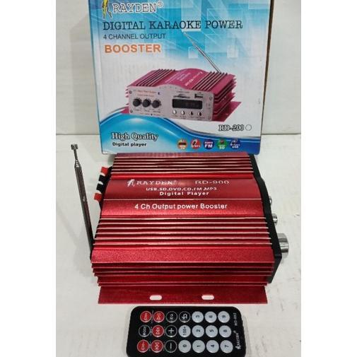 POWER MOBIL RAYDEN RD-900 AMPLIFIER 4 CHENEL DC 12 VOLT