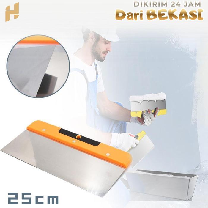 10inch Sekrap Stainless Scraper Dempul 25cm Putty Knife Kape Stainless Kape Sekrap Gypsum