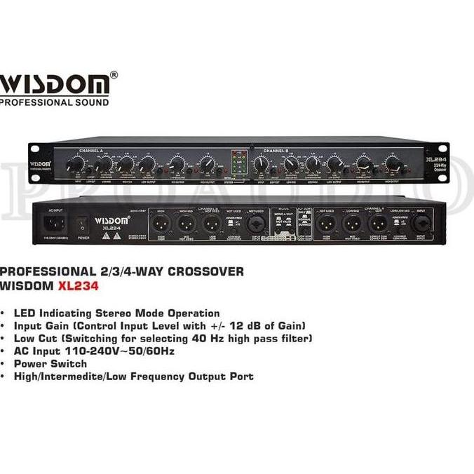 Wisdom XL234 Crossover Pasif Wisdom XL 234 Krosover Pasif 2/3/4 Way