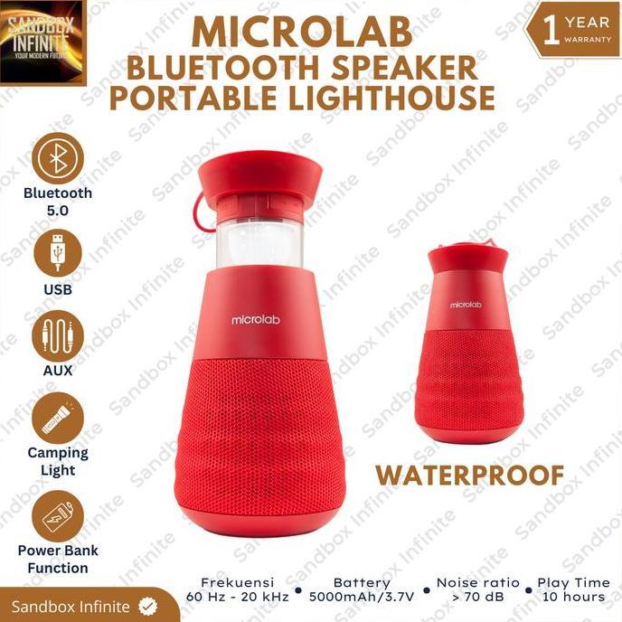 Microlab Lighthouse Bluetooth Speaker Portable Camping Outdoor