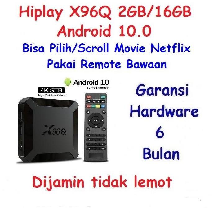 Hiplay X96Q 4K 30fps 2GB + 16GB Android 10.0 TV Box