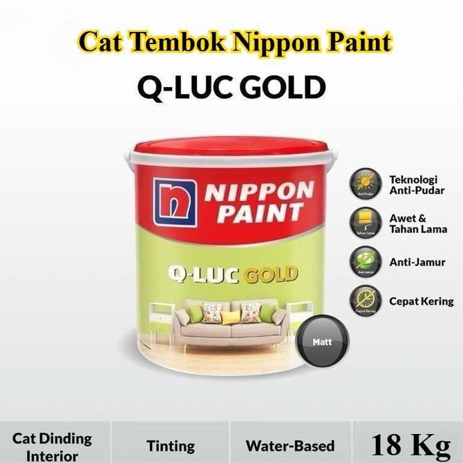 Cat Tembok Nippon Paint Q-Luc Gold 18 Kg Pail Interior Rumah Dinding Dalam Anti Jamur - Cat Qluc Gol