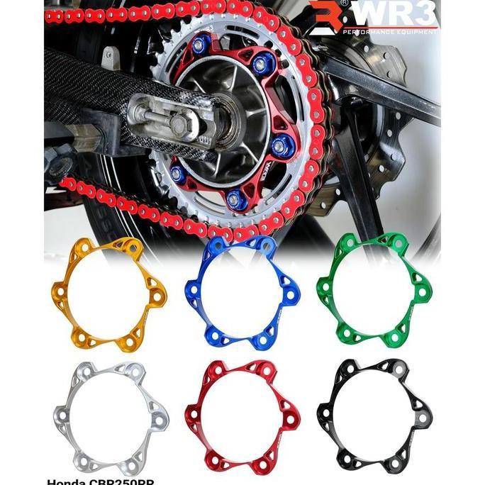 Promo Cover Sprocket Flange Gear Belakang WR3 ZX25R Ninja 250 150 RR R SS ZX636 Z900 Z800 ER6 / CBR 