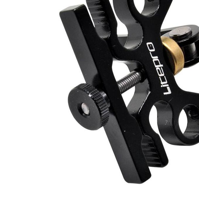 Bikers- Litepro Holder Pedal Qr Buckle Bracket Tempat Pedal Seli Hitam