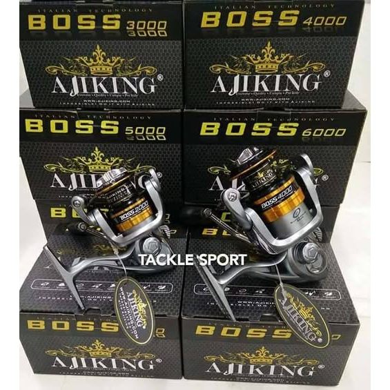 Reel Pancing AJIKING BOSS 4000 - Spinning Reel Metal Spool Drag Kuat untuk Air Tawar & Laut