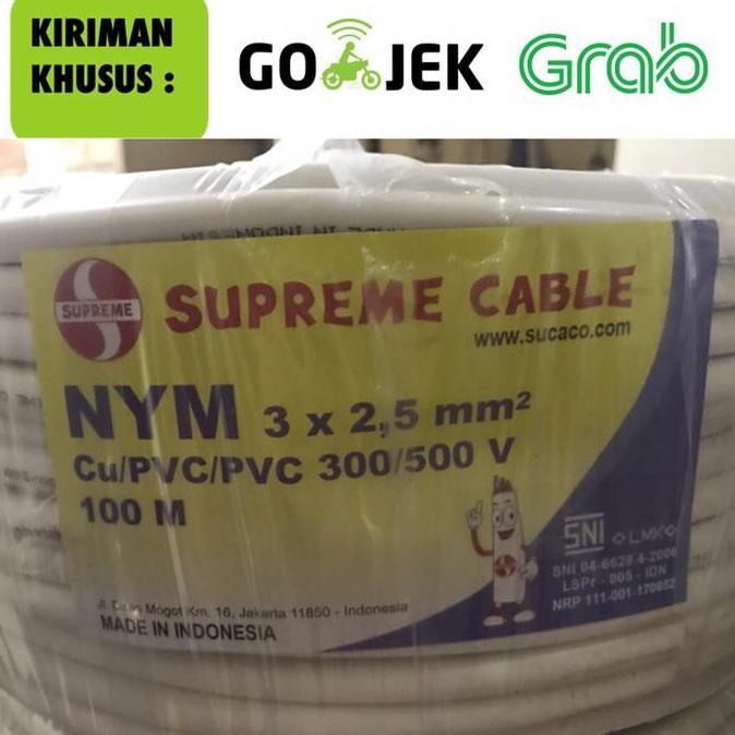 Promo KABEL SUPREME NYM 3x2,5 mm 100m meter 3x2.5 100m 3 x 2,5 Cable 3 x 2.5 Diskon