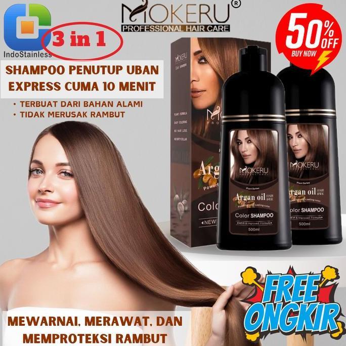Hair- Mokeru Shampoo Semir Herbal/ Shampoo Uban Argan Oil