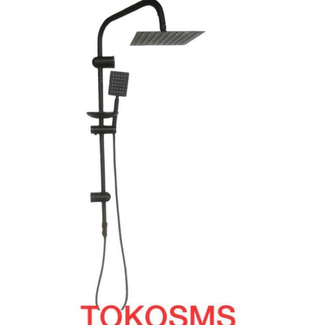 Shower Tiang Column Hitam Shower Mandi Tiang Coloum Black Sower Set