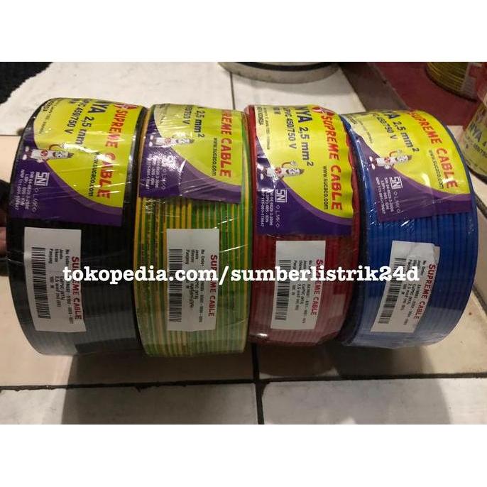 Promo Kabel listrik tunggal NYA 1 x 2.5mm / nya 1x2.5 / nya 1 x 2.5 supreme Diskon