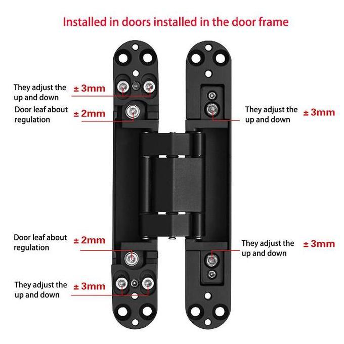 Engsel Pintu Premium / Invisible Hinge Engsel Pintu Tanam Door Hinge Berkualitas Aluminium / Engsel 
