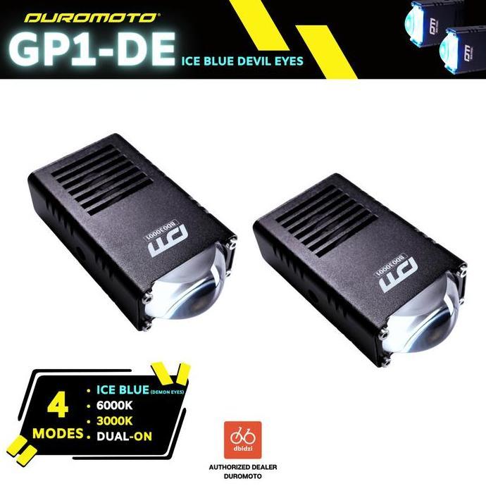 Promo Duromoto GP1 DE GP1DE GP 1 Demon Eyes Lampu Mini Foglamp LED Motor Adventure Ice Blue Demon Ey
