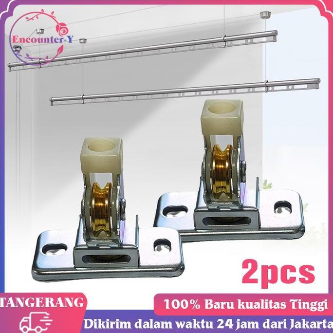 HATSUD 2pcs/Set Katrol Kerekan Jemuran Katrol Kecil Jemuran Katrol Jemuran Lifting Pulley Kerekan Je