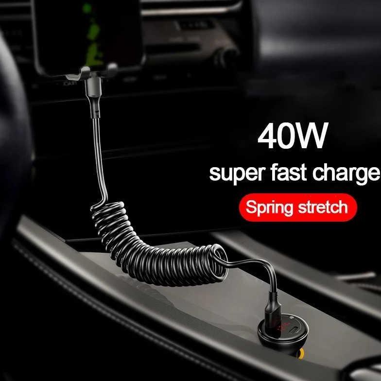 USLION Kabel Data USB Type C Multifungsi Fast Charging Spring 40W - PUC1