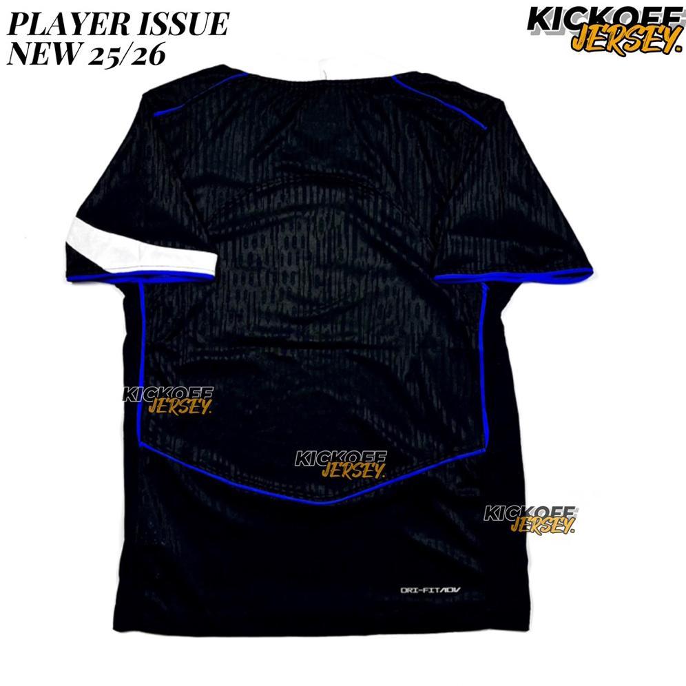 (PLAYER ISSUE) JERSEY CHELSEA THIRD 3RD BLACK PI PLAYER ISSUE NEW SEASON 25/26 FULL PATCH 2025 2026