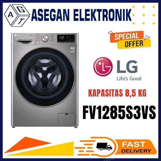 (Best) LG FV1285S3VS MESIN CUCI WASHER 8.5 KG FV-1285S3VS FV1285 1285S3VS
