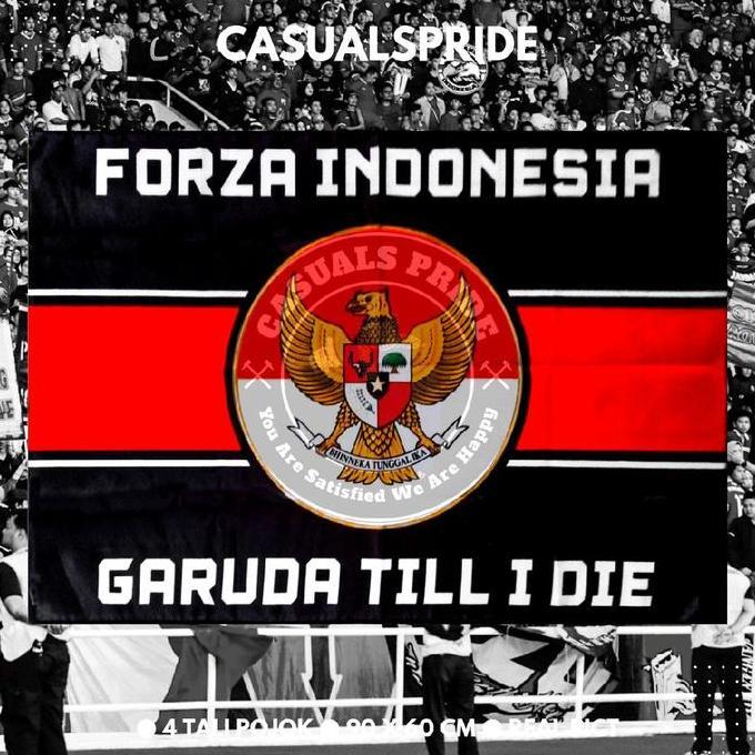 Bendera Flag Murah Timnas Indonesia La Grande Ultras Garuda Indonesia - Variasi 4 Tali Pojok