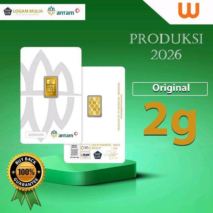 2 Gr (Gram) Goldbar/Logam Mulia/Lm/Emas Antam Bersertifikat Lbma