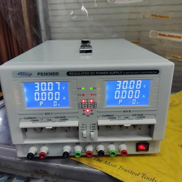 Aditeg PS-3030DD DC Power Supply 2 Channel 0-30V/ 0-3 A