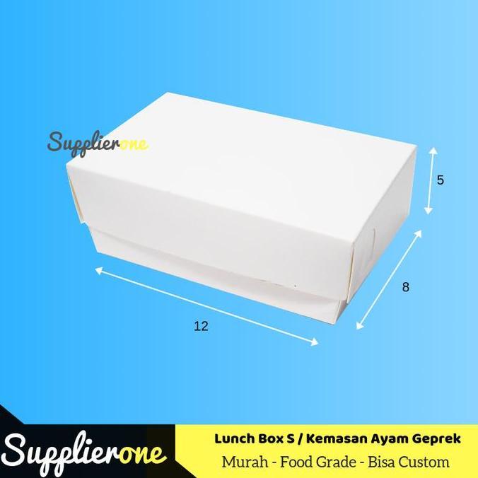 Lacha- Lunch Box S Isi 50, Kemasan Ayam Geprek, Box Ayam Geprek, Dus Ayam Geprek