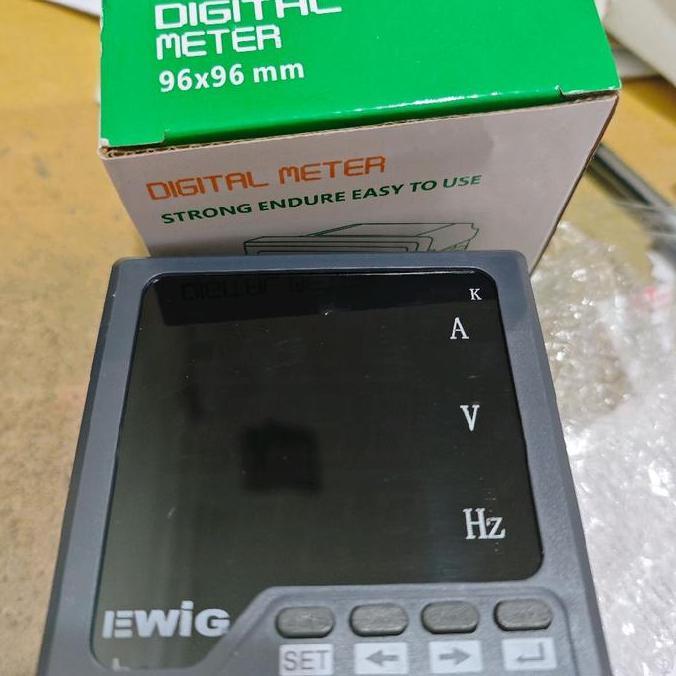 TERMURAH - MULTI METER DIGITAL EWIG VOLT HERTZ AMPERE METER 220V AC CLASS 0.5 STE96