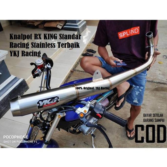 Knalpot YKJ RX KING Standar Racing Stainless Super Garing Terbaik Original YKJ Racing Istimewa