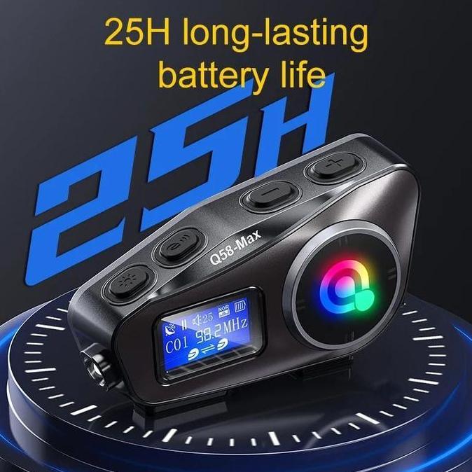 Promo Intercom Helm Motor Dual Core Bt 5.3 Lcd Headset Interkom Walkie Talkie Ht Q58Max Cod