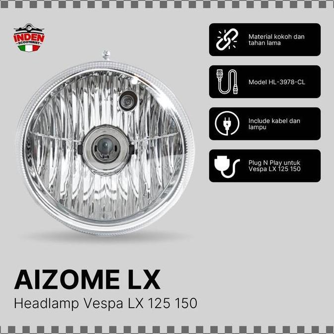 Headlamp Lampu Depan Vespa LX 125 150