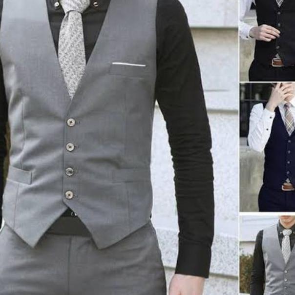 Jas Rompi Pria Modern/Rompi Nikah/Rompi Kantor/Vest Pria Rompi Formal