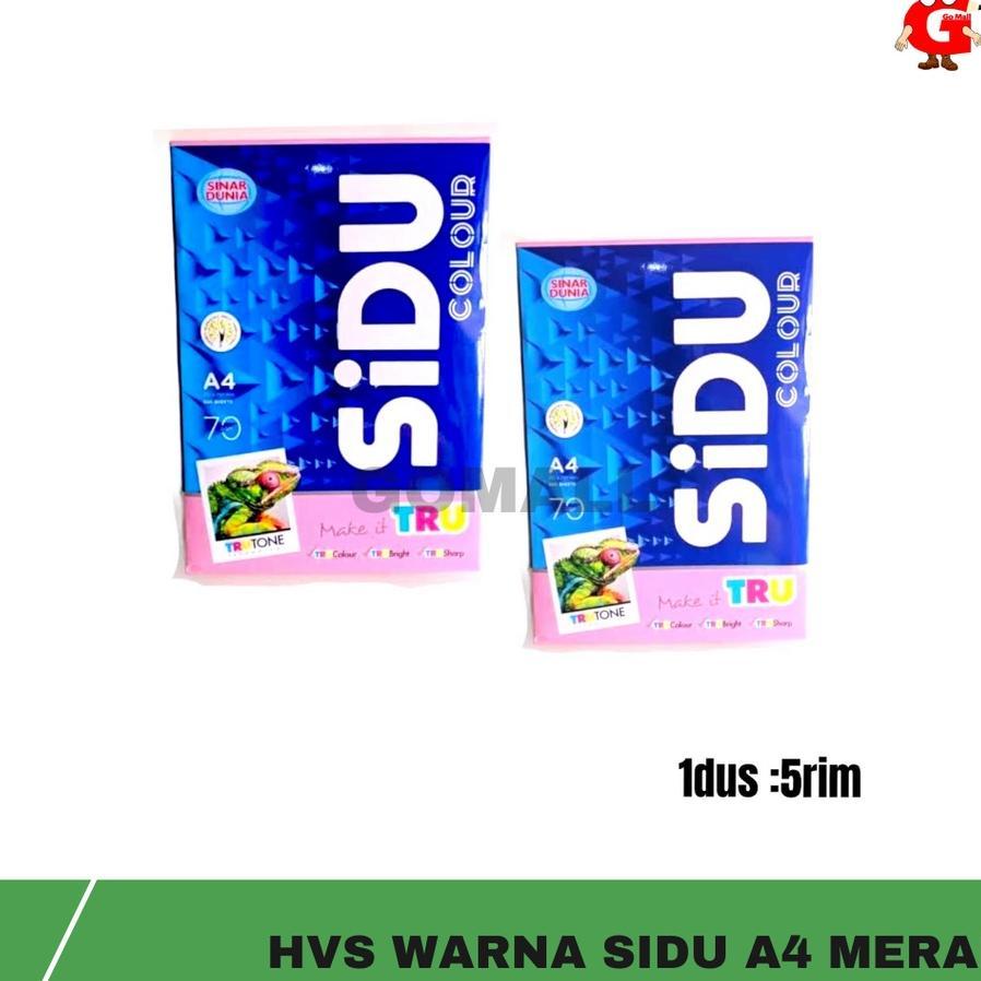 Kertas Hvs Sidu A4 Warna Merah / Kertas Hvs Warna
