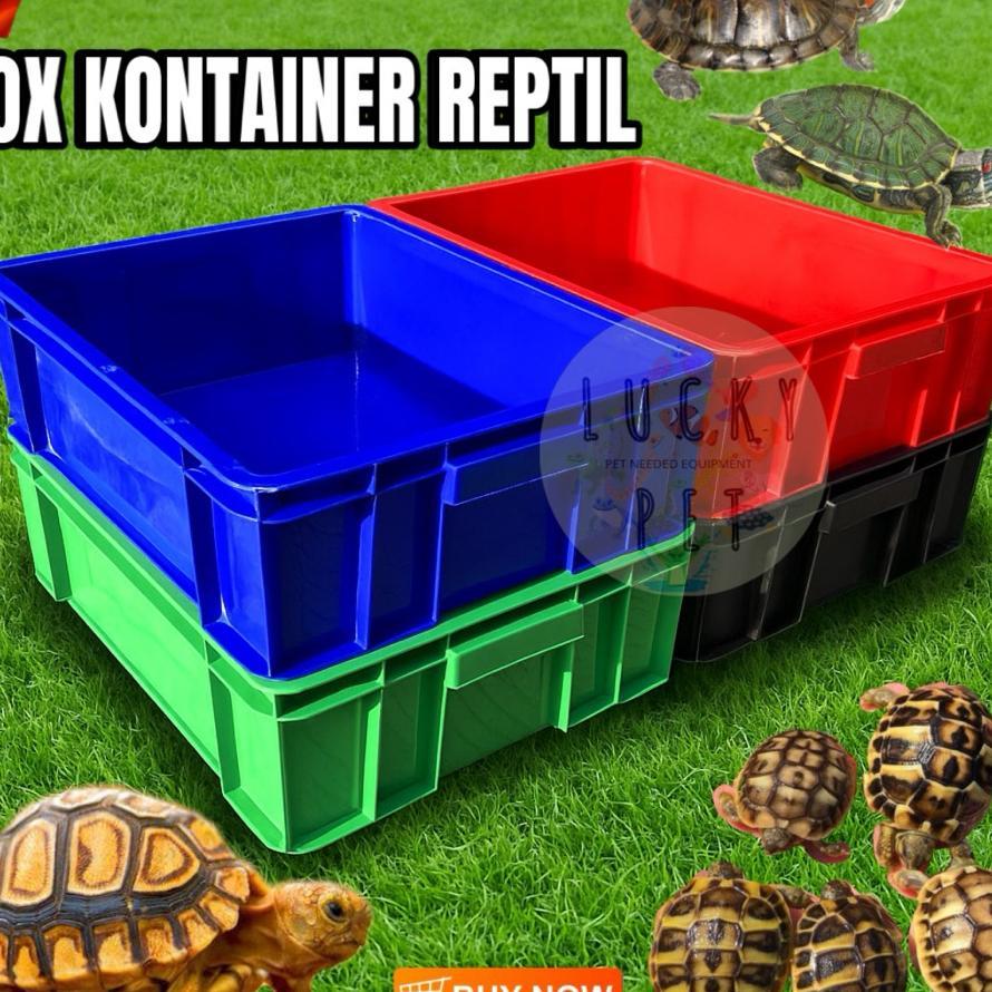 Box Kontainer Kura Kura Kotak Kandang Kura Kura Darat Air Sulcata Brazil Reptil Reptile Container Bo