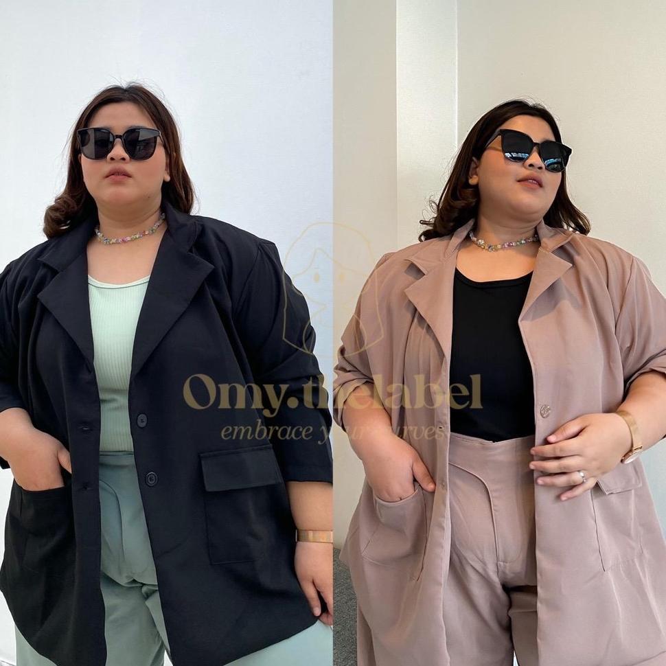 April Blazer | Super Jumbo | Muat Bb 140++ Ld 150 | Big Size Plus Size Oversize | Long Sleeve Suit O