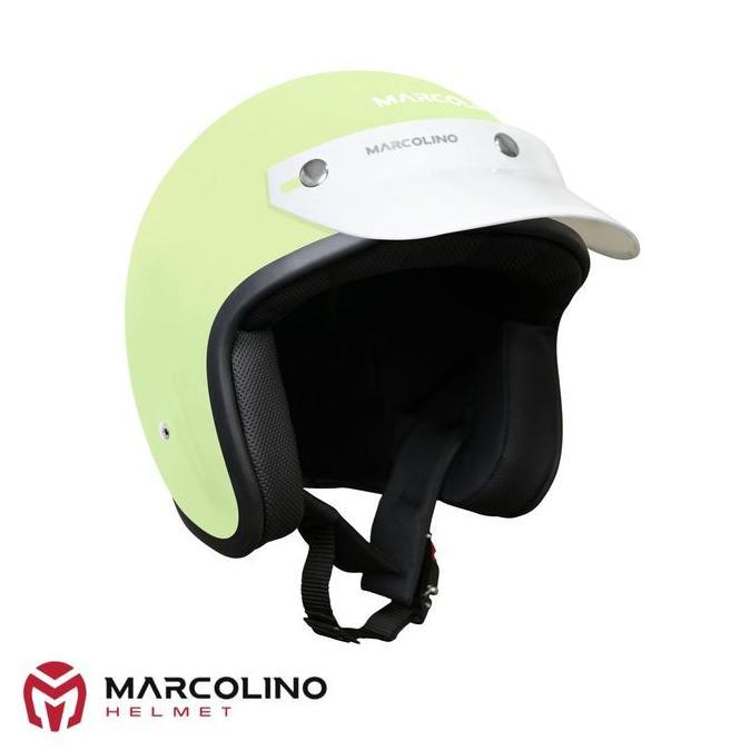 [ Hijau Pastel With Pet ] Helm Bogo Retro Marcolino Pastel SNI Motorcycle
