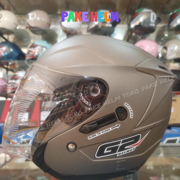 HELM G2 OPTIMAX GOLD NMAX DOFF HALF FACE DOUBLE VISOR