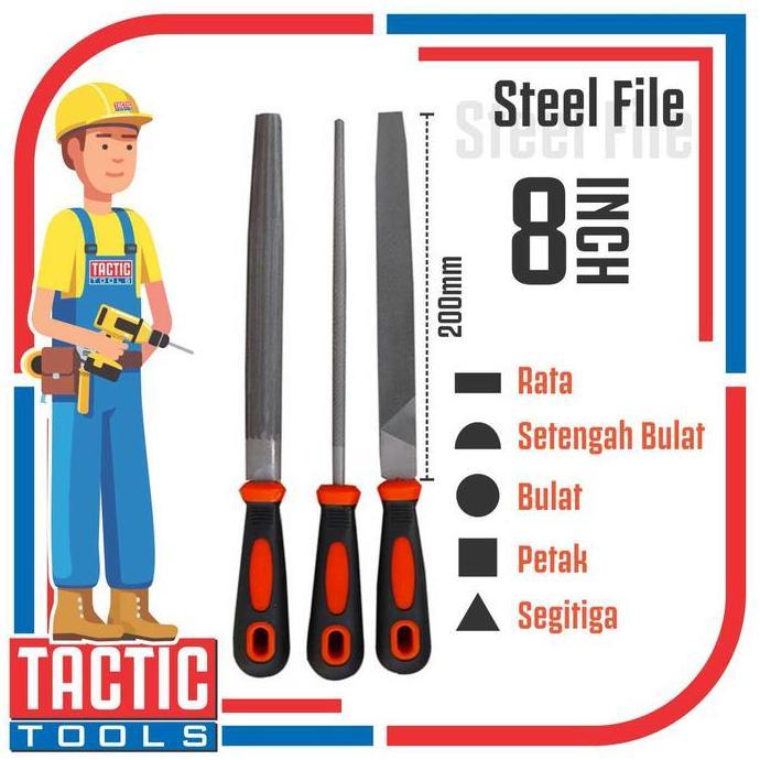 Kikir Besi Kotak 8" / Square Steel File