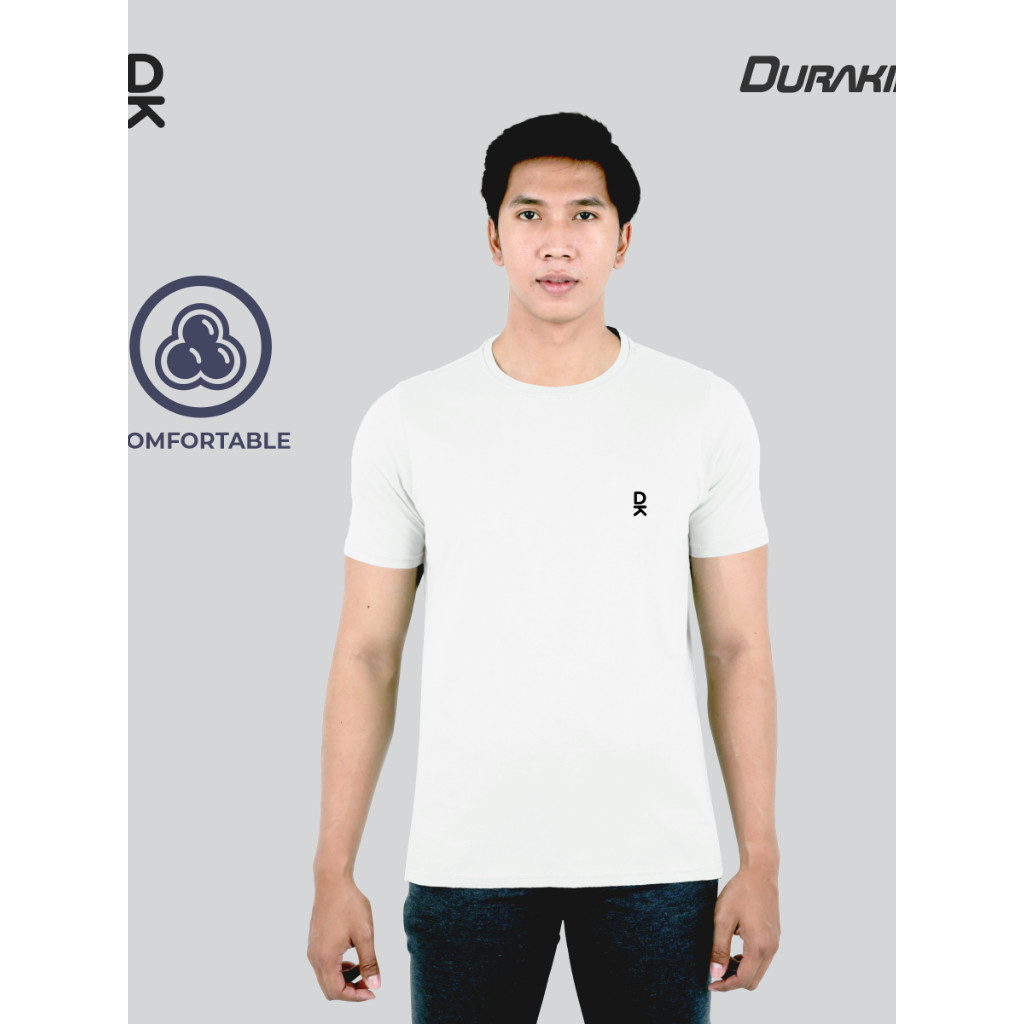 Duraking Kaos 100% Cotton SUPIMA Daily Wear White