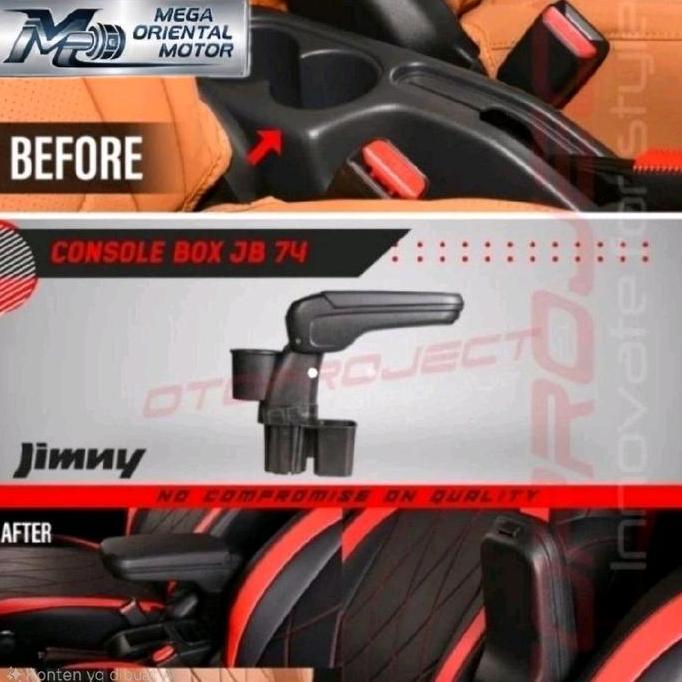 Otoproject Console Box Armrest V1 Jimny JB74 3/5 Door - Laci Barang & Armrest Premium Plastik ABS de