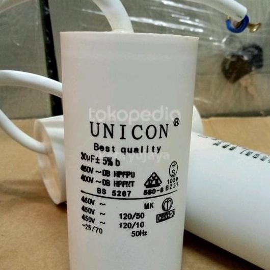 Pylo- Kapasitor 30 Uf 450 Vac Unicon Kabel