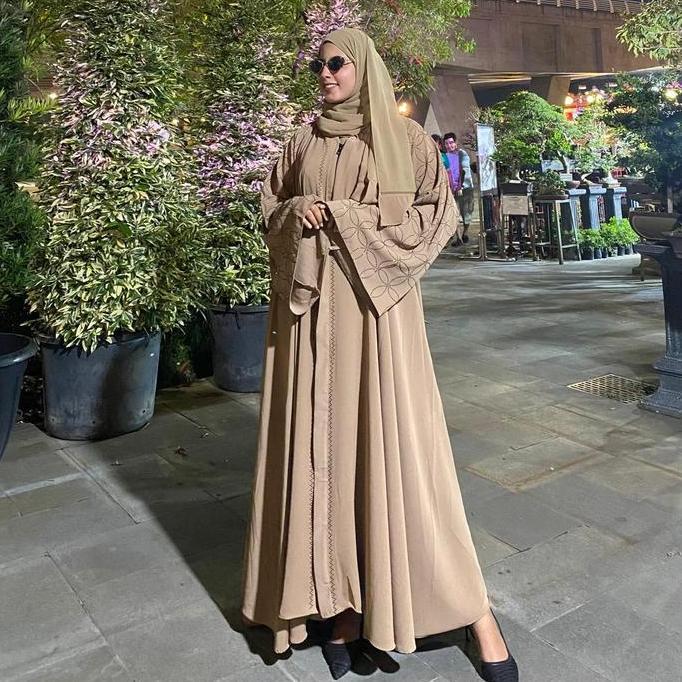 Ophie151 Gamis Dubai One Set Hijab Jihan Fashion Muslim Model Syari Elegant