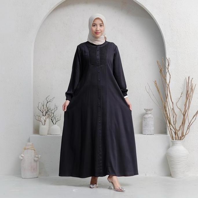 Arsy- Gamis Viral Rayon Twill Muslim Gamis Harian Desa Terbaru Ld 120 Jumbo Daily Meh