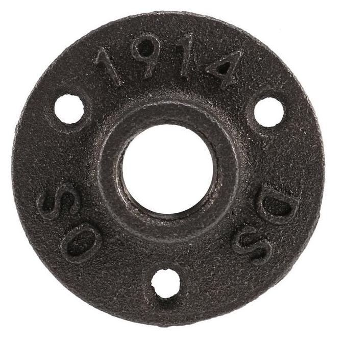 PARANE Floor Flange 1/2 3/4 Inch Bahan Besi Cor Flange Pipa Besi Flange Drat Dalam Industrial Anti K