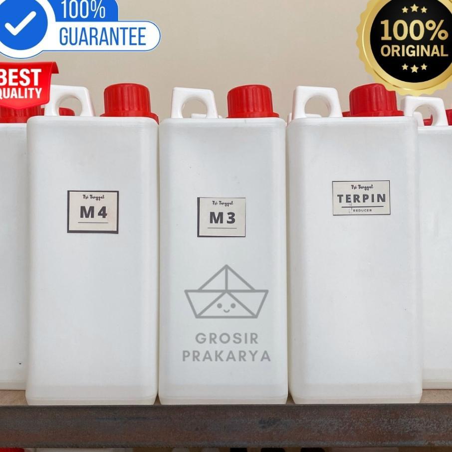 Reduser M3 / M4 / Terpin / M1 Sablon 1 Liter Thinner Tiner Reducer Thiner Pengencer Pencair Minyak C