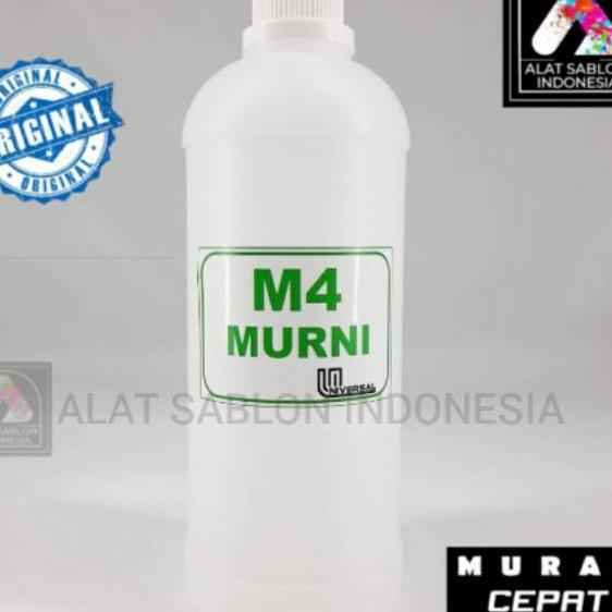 Minyak M4 Murni Pengencer Tinta Plastik Lambat Kering Sablon 1Liter