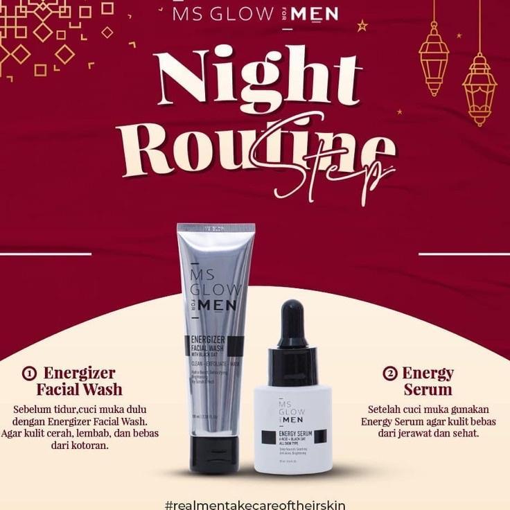 Ms Glow Men Facial Wash & Ms Glow Men Serum / Ms Glow Men Sabun Wajah Pria / Ms Glow Men Serum Pengh