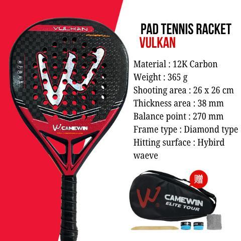 HOT SALE TUV CARE - CAMEWIN 5025 VULKAN Raket Padel Carbon 12K / Padel Racket CAMEWIN 5025 Original