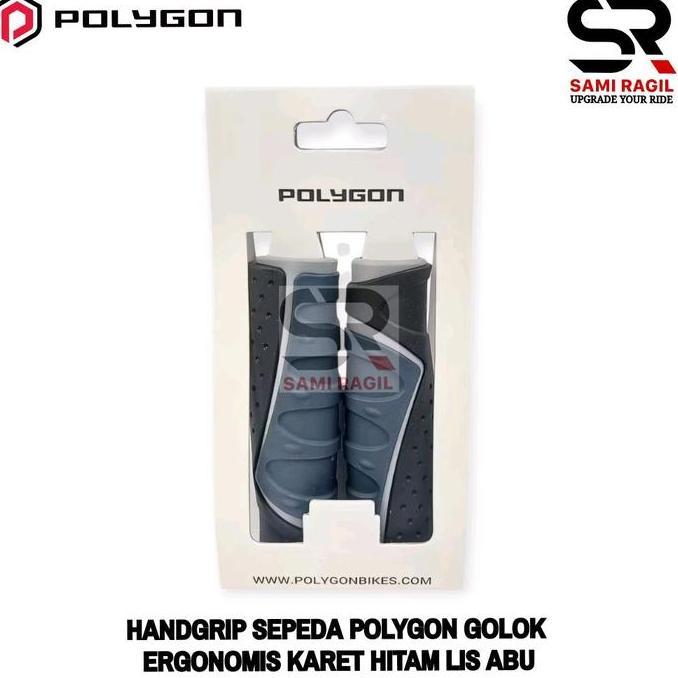 Handgrip Sepeda Polygon Golok Ergonomis Hanfat Karet Stang Hand Grip Hanpat Handle Grips Sepeda Lipa